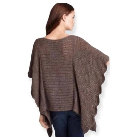 Free People Snow Nymph Loose Sweater Poncho Taupe Size XS - Picture 3 of 16